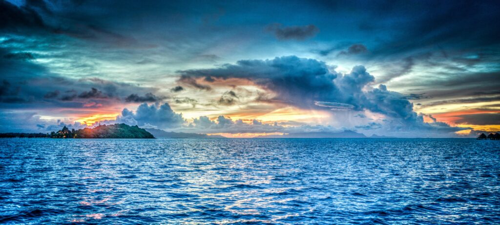 Sunset on the ocean